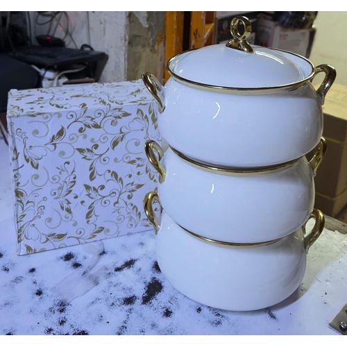 3 pcs ceramic pots 3.5ltrs