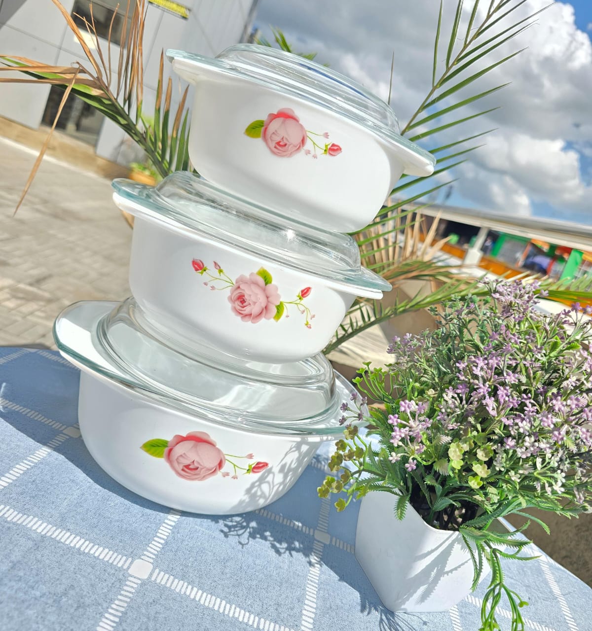 3pc Casserole Hotpot With Glass Lid