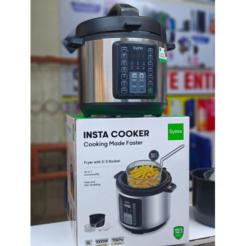Syinix 6L Pressure Cooker Insta Cooker 14-in-1 Stainless Steel
