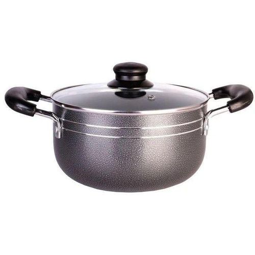 TC 14PCS Nonstick Black Cookware Set Cooking Pots Sufuria (20/22/24/28/30cm Pots + Glass Lids+silicone Spoons +26cm Frying Pan) - Image 4