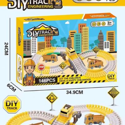 Diy track engineering construction vehicle playset construction race tracks for kids boys girls. please watch the video below
